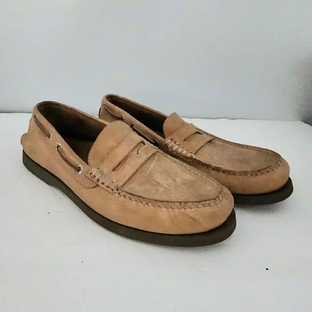 Sperry topsider loafer shoe camel color men's size 8.5